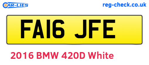FA16JFE are the vehicle registration plates.
