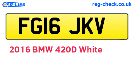 FG16JKV are the vehicle registration plates.