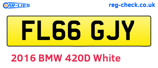 FL66GJY are the vehicle registration plates.