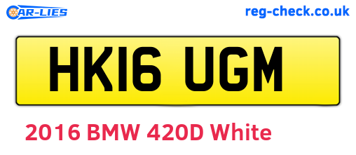 HK16UGM are the vehicle registration plates.