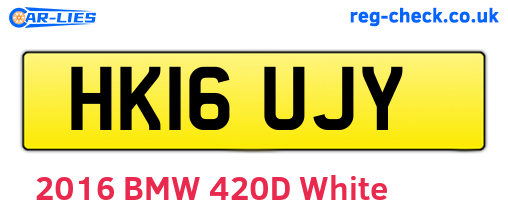 HK16UJY are the vehicle registration plates.