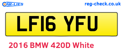 LF16YFU are the vehicle registration plates.