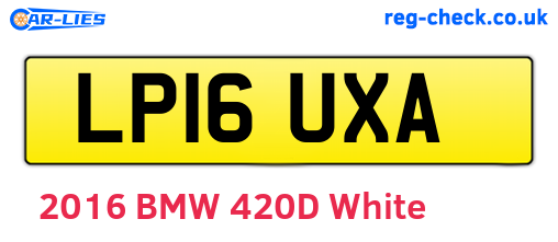 LP16UXA are the vehicle registration plates.