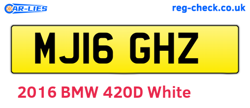 MJ16GHZ are the vehicle registration plates.