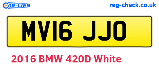 MV16JJO are the vehicle registration plates.