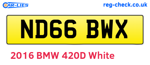 ND66BWX are the vehicle registration plates.
