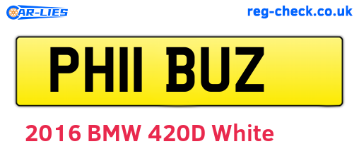 PH11BUZ are the vehicle registration plates.