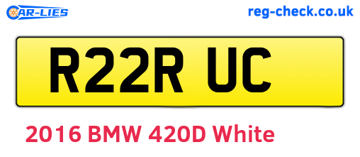 R22RUC are the vehicle registration plates.