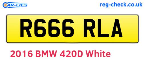 R666RLA are the vehicle registration plates.