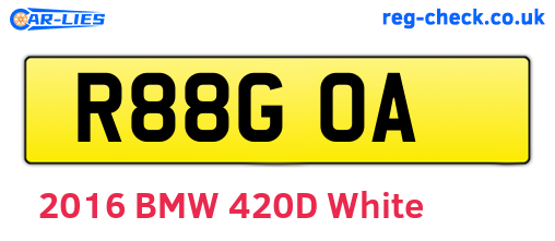 R88GOA are the vehicle registration plates.