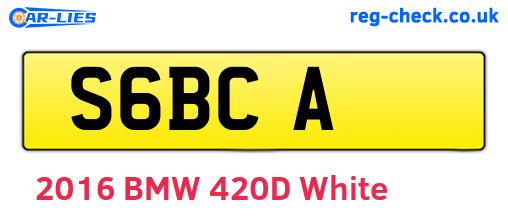 S6BCA are the vehicle registration plates.