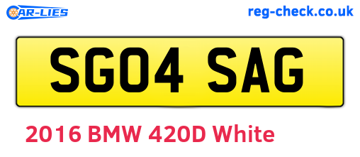 SG04SAG are the vehicle registration plates.