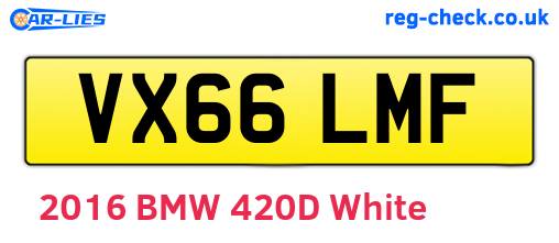 VX66LMF are the vehicle registration plates.