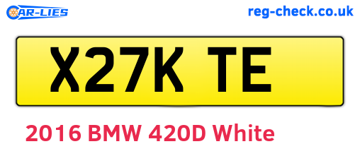 X27KTE are the vehicle registration plates.