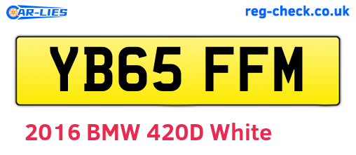 YB65FFM are the vehicle registration plates.