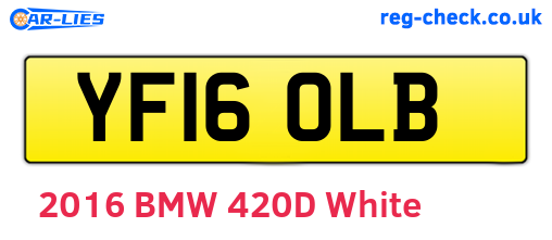 YF16OLB are the vehicle registration plates.