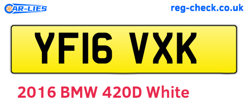 YF16VXK are the vehicle registration plates.