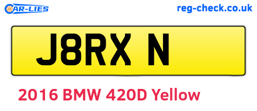 J8RXN are the vehicle registration plates.