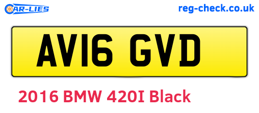 AV16GVD are the vehicle registration plates.