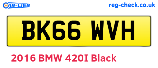BK66WVH are the vehicle registration plates.