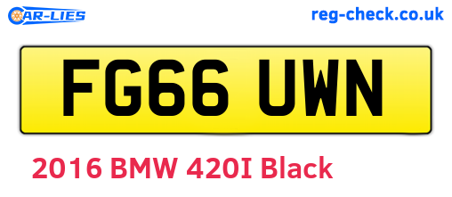 FG66UWN are the vehicle registration plates.