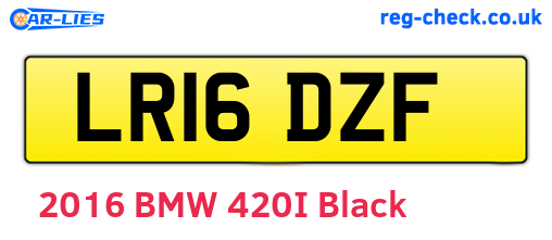 LR16DZF are the vehicle registration plates.