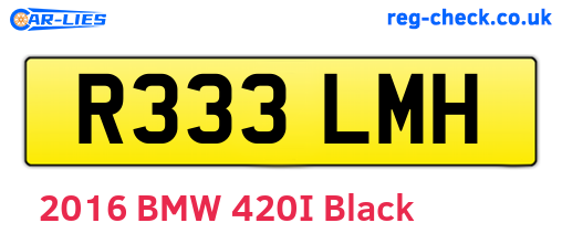 R333LMH are the vehicle registration plates.