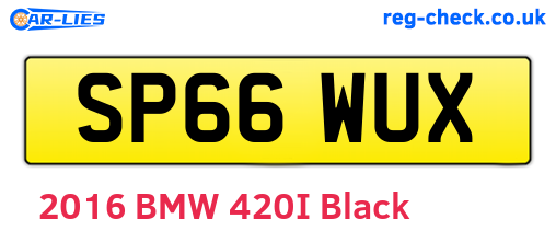 SP66WUX are the vehicle registration plates.