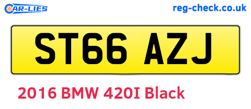 ST66AZJ are the vehicle registration plates.