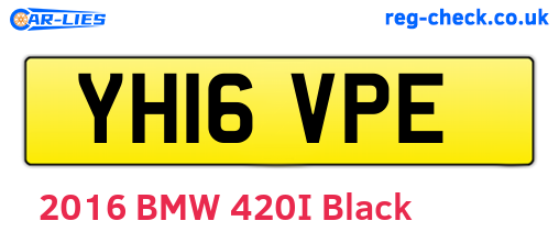 YH16VPE are the vehicle registration plates.