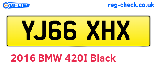YJ66XHX are the vehicle registration plates.