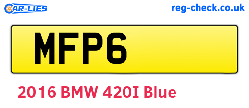 MFP6 are the vehicle registration plates.