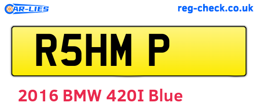 R5HMP are the vehicle registration plates.