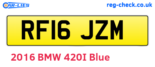 RF16JZM are the vehicle registration plates.