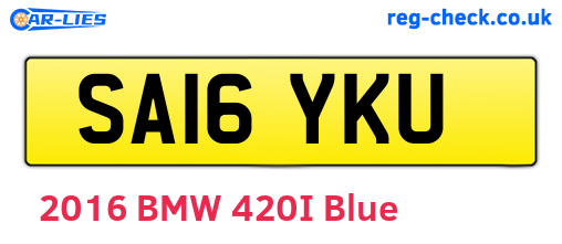 SA16YKU are the vehicle registration plates.