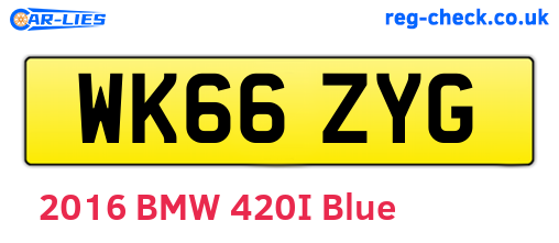WK66ZYG are the vehicle registration plates.