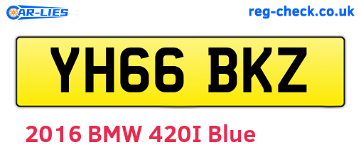 YH66BKZ are the vehicle registration plates.