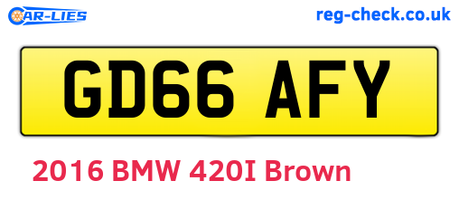 GD66AFY are the vehicle registration plates.