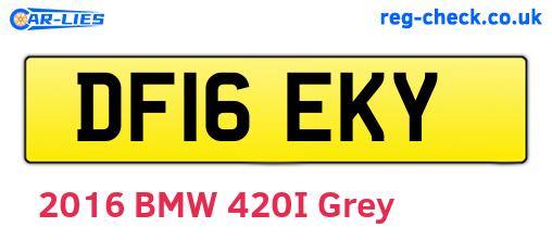 DF16EKY are the vehicle registration plates.