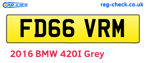 FD66VRM are the vehicle registration plates.