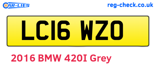 LC16WZO are the vehicle registration plates.