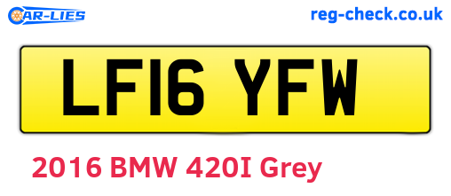 LF16YFW are the vehicle registration plates.