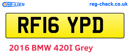 RF16YPD are the vehicle registration plates.
