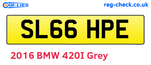 SL66HPE are the vehicle registration plates.