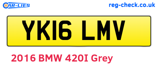 YK16LMV are the vehicle registration plates.