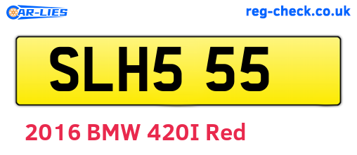 SLH555 are the vehicle registration plates.