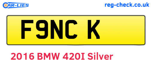 F9NCK are the vehicle registration plates.