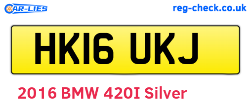 HK16UKJ are the vehicle registration plates.