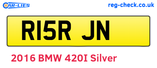 R15RJN are the vehicle registration plates.