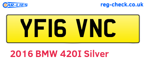 YF16VNC are the vehicle registration plates.